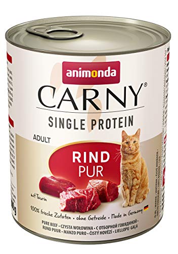 animonda Carny Single Protein adult Katzenfutter Nassfutter für ausgewachsene Katzen Rind Pur 6 x 800 g