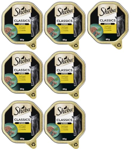 SHEBA Schale Classics in Pastete mit Geflügel Cocktail 7x85g