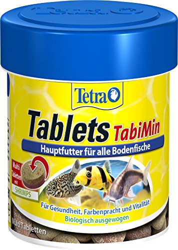 Tetra Tablets TabiMin Futtertabletten für am Boden gründelnde Zierfische Hauptfutter für alle bodenfressenden und scheuen Fische 120 Tabletten Dose