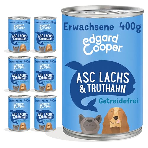 Edgard Cooper für Lachs Truthahn 400gx 6 Getreidefrei natürliche und frisches Fleisch voller essentieller Aminosäuren