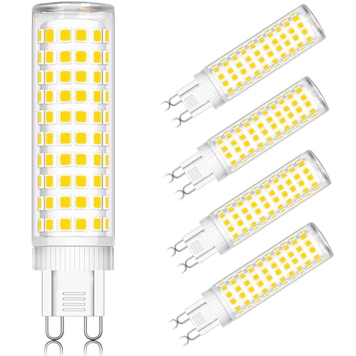 ZYGODLUK G9 LED Lampe 12W Kaltweiß 6000K LED Leuchtmittel Entspricht 120W Halogenlampe Kein Flackern 360 Weitwinkel AC 100-240V non Dimmbar Enegiesparende G9 Lampen 5er Pack