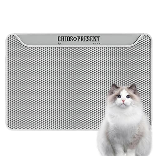 Katzenstreumatte - Katzenstreu -Reinigungsmatte Premium -Abfall -Fangmatte Müllmatte mit einfacher Wartung wasserdichte Doppelschicht -Müllbox -Matte Katzenstreuschutzmatte für Abfallkontrolle