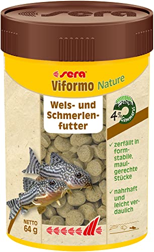 sera Viformo Nature 100 ml Nahrhaftes Tablettenfutter für Welse OHNE Farb- und Konservierungsstoffe Artgerechte Ernährung für Bodenfische Mit Gammarus vitaminreichen Seealgen