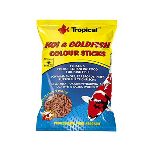 Tropical KOI Goldfish Colour Sticks 1000ml 90g - Schwimmendes farbverstärkendes Futter für Teichfische