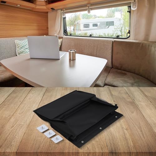 Lawnoval Wohnmobil-Schuhregal mit Bandtür und großen tiefen Taschen für Camping Oxford-Stoff schmaler Raum Schuhschrank für Camper Wohnmobile und Schrankaufbewahrung in Schwarz oder Grau