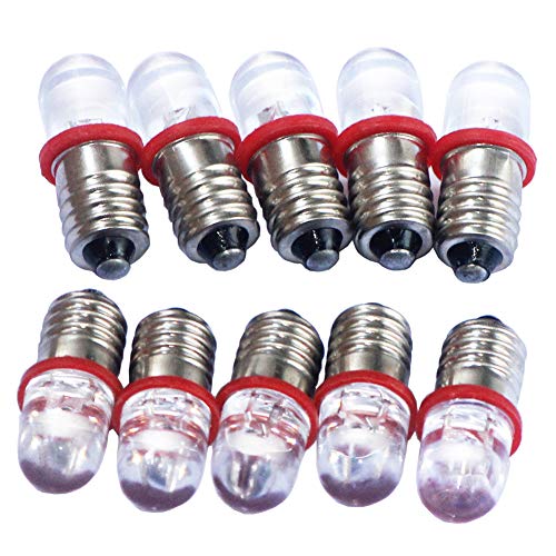 GutReise 10pcs E10 3v Rot spot led birne lampen 10pcs e10 basis 3 v Rot