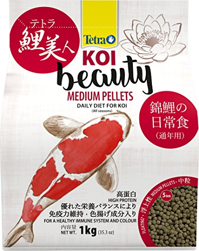 Tetra KOI Beauty Medium Premium-Hauptfutter für Gesundheit und Farbenpracht geeignet für größere Koi ab 20 cm 4 L Beutel 1er Pack 1 x 4 ml