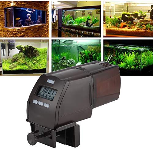 Automatischer Fischfutterautomaten Autofutter Intelligent Electric LCD Automatische Futterfutterfuttermittel mit Fixierungsclip für Fischtankaquarium