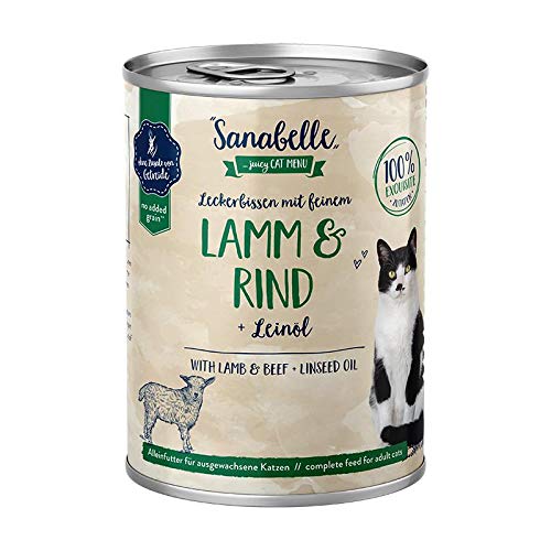 Sanabelle mit Lamm Rind 6 x 400g Katzenfutter nass