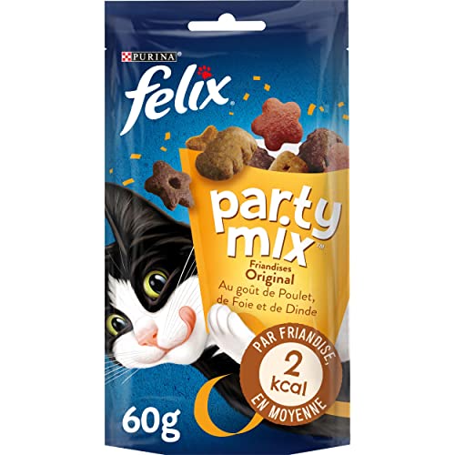 Felix Snack Party Mix original Huhn Leber Truthahn Geschmack 8er-Pack 8 x 60g
