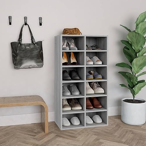  Grau Sonoma 54x34x100 5 aus 12 F Chern   Stabiles Schuhgestell f r hohe Stabilit t und viel Stauraum