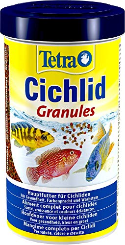 Tetra Cichlid Granules - Hauptfutter Mix für mittelgroße Cichliden 2 verschiedene Granulate 500 ml Dose