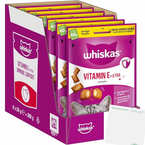 usy Bundle für Whiskas Knuspertaschen Vitamin E-Xtra 6x50g VPE Block