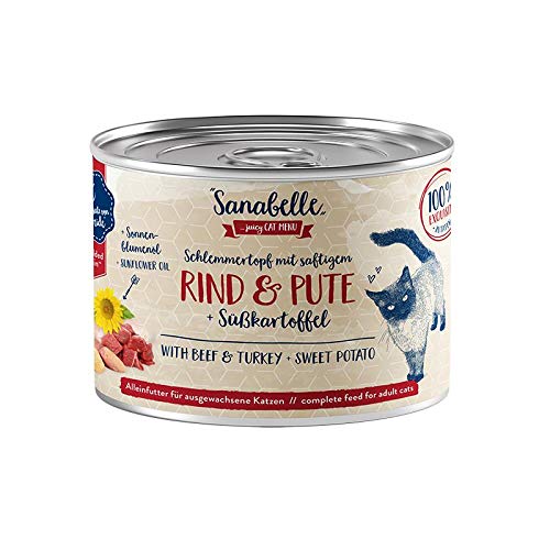 Sanabelle mit Rind Pute 6 x 180g Katzenfutter nass