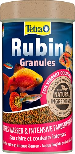Tetra Rubin Granules - Fischfutter in Granulatform mit natürlichen Farbverstärkern unterstützt eine intensive Farbenpracht der Fische 250 ml Dose