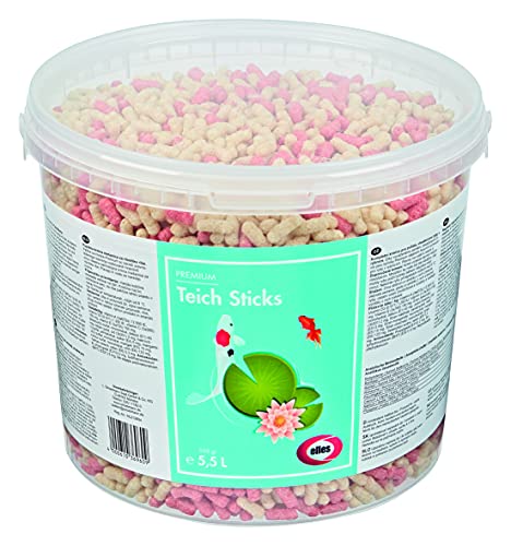 Elles Teichsticks 2-farbig 5 5 Liter - Teichfutter Fischfutter für Goldfische 1er Pack 1 x 0.55 kilograms