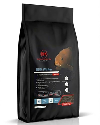 BHK Koi Futter Daily Winter Sinkfutter für Koi Leicht verdaulich schwimmblasenfreundlich 5 mm Pellets 1 2 kg