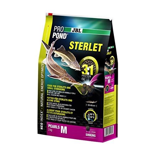 JBL Futter fÃ¼r Sterlets und kleine StÃ¶re Sinkende Futterperlen Spezialfutter ProPond Sterlet GrÃ¶ÃŸe M 3 0 kg