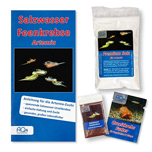 Artemia-Zucht Set mittel für Aquarianer - mehr als 1.000.000 Eier ca. 2ml - mit Salz Futter und Anleitung Artemia franciscana