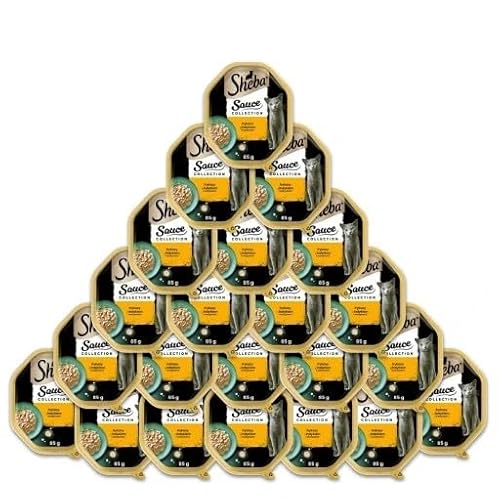 Sheba Sauce Sp ciale hochwertiges Nassfutter für Katzen Frikassee mit Truthahn und Gemüse in Sauce 22 Schalen 22 x 85 g