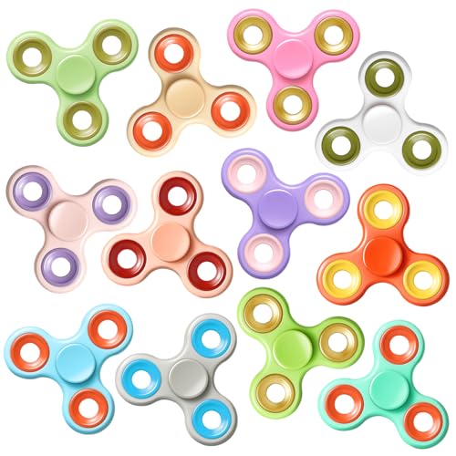Gigilli 12er Pack Fidget Spinner Spielzeug Finger Spinner für Kinder Erwachsene Stressreduzierer Party Geschenke Klassenzimmer Preis