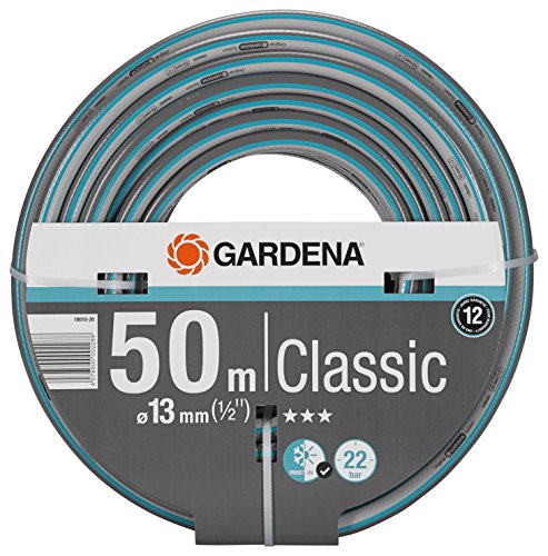 Gardena Classic Schlauch 13 mm 1 2 Zoll 50 m Universeller Gartenschlauch aus robustem Kreuzgewebe 22 bar Berstdruck druck  und UV beständig 18010