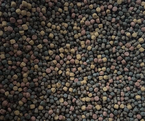 KoiPellets Bunt 5mm für Gartenteich Koi Karpfen Spirulina und Astaxanthin schwimmend 5Kg