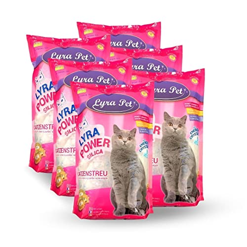  Pet 6x 5 L 30 L Power Silica Silikat Katzenstreu 100% Kieselgel Keine Klumpenbildung Neutralisiert den Geruch Staubfrei Unparfümiert Hygienisch Saugstark Saubere Wohnung