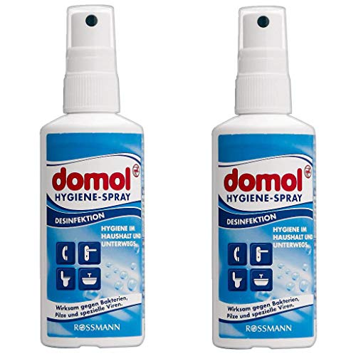 Domol Desinfektionsmittel 2x 100ml Desinfektionsspray Flächendesinfektionsmittel Händedesinfektion Händedesinfektionsmittel Hautdesinfektionsmittel Hygiene Spray