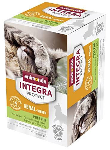 animonda INTEGRA PROTECT Katzenfutter nass Renal Pute Pur 6 x 100g vom Tierarzt empfohlen bei Niereninsuffizienz mit Veterinären entwickeltes Diätalleinfutter für erwachsene Katzen