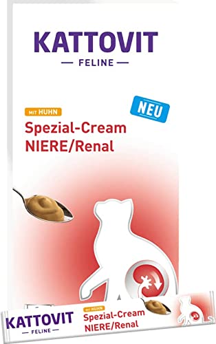 Kattovit Spezial Creme Niere Renal mit Huhn für Katzen - 11 x 6 x 15g