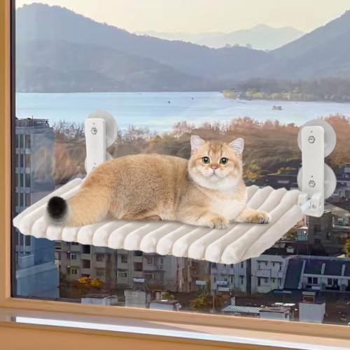 Klappbar Katzen Hängematte Katzen Fensterliege Mit Abnehmbarem Und Wendbarem Bezug Hängematte Fensterplätze Weiche Katzenfenster Hängematte Mit 4 Starken Saugnäpfen Stabil Bis 18 Kg Belastbar