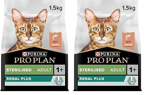 Sterilised Adult 1 Katzenfutter trocken mit OPTIRENAL reich an Lachs 2er Pack 1x 1 5kg