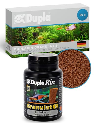 Dupla DuplaRin Granulat S I 80 g I Premium-Granulatfutter für kleine Süß- und Meerwasserfische I proteinreiches Zierfischfutter I für gutes Wachstum Intensive Farben I nährstoffreiches Fischfutter