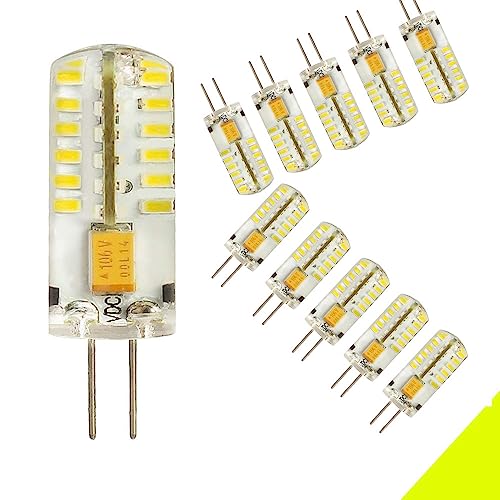Chao Zan G4 LED Lampen 4W AC DC 12V Warmweiß LED Glühbirne 2700-3000K Birnen Ersetzt Halogenlampen 250LM G4 LED-Leuchtmittel LED Birne Nicht Dimmbar 360 Abstrahlwinkel LED Stiftsockellampe 10er Pack