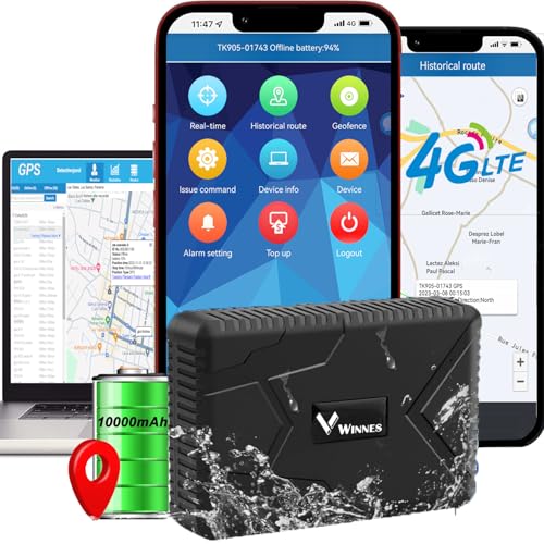 4G 10000mah 120 Kostenlos 6 Monate Tracking History Wasserdicht Magnetische Montage Mobiler Alarm Ortungsgerät