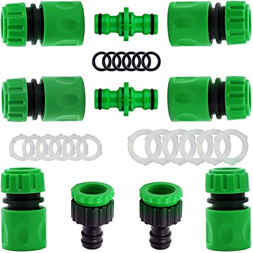 5 Stück Set Garten Wasserschlauch Adapter Steckverbinder Wiederinstandsetzer 