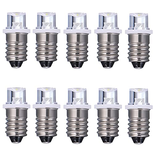 GutReise 10 Stück E10 Schraub-Flutlicht-LED-Lampen 10 Stück E10-Sockel 24V Warmweißes LED-Glühbirnenlicht 24V Warm White