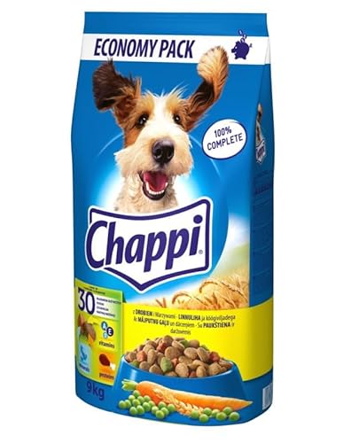 Chappi Trockenfutter für mit Huhn für Erwachsenen Hunde Aller Rassen 9 kg