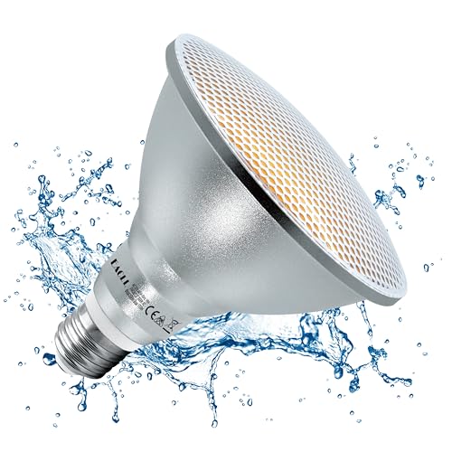 EACLL PAR38 Warmweiß 18W Ersetzt 120W Halogenühlampe 1 Stück. 2000 Lumen 3000K Leuchtmittel AC 230V Flimmerfrei Energiesparlampe IP65 Lichtwinkel 60 Reflektorlampen Nicht Dimmbar