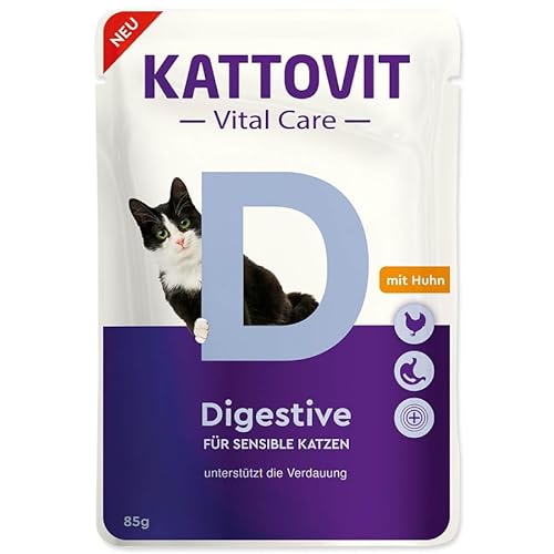 KATTOVIT Vital Care Digestive Huhn 24x85g Nassfutter in Sauce für Katzen