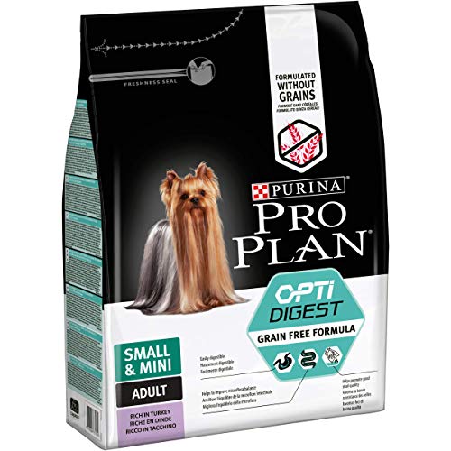 PURINA PRO PLAN GRAIN FREE Small Mini Adult Senstive Digestion Hundefutter trocken reich an Truthahn 1er Pack 1 x 2 5 kg