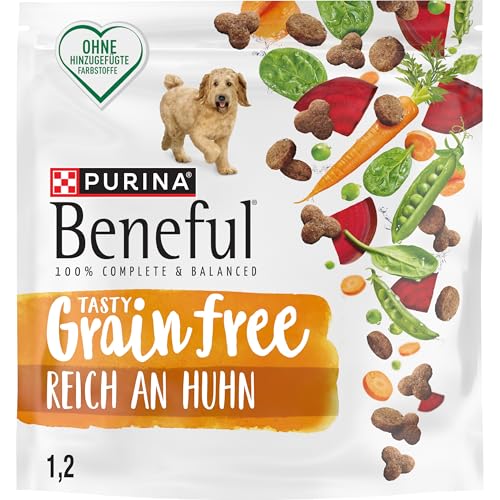 Beneful Beneful PURINA BENEFUL Tasty Grainfree Hundefutter trocken getreidefrei mit Huhn 6er Pack 6 x 1 2kg