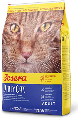 JOSERA DailyCat 1 x 10 kg getreidefreies Katzenfutter mit Geflügel Kräutern und Früchten Super Premium Trockenfutter für ausgewachsene Katzen 1er Pack