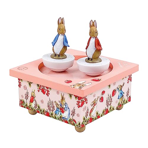 Trousselier 6260467 Spieluhr mit tanzenden Figuren für Kinder Peter Hase magnetisch Musikbox Musikspieluhr