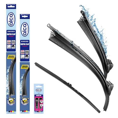 alca Scheibenwischer Set mit Heckscheibenwischer passend für SKODA FABIA IV 06.2021-02.2025 SUPER FLAT Flachbalkenwischer Front- und Heckwischer