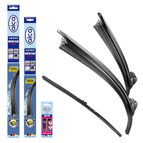 alca Scheibenwischer mit Heckwischer passend für VW ID.7 Tourer 02.2024-02.2026 SUPER FLAT Flachbalkenwischer