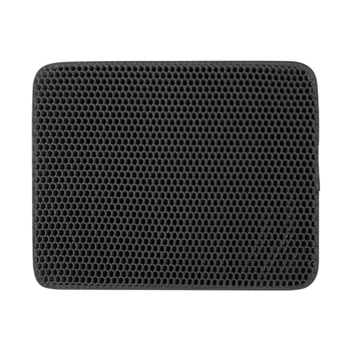 Uqezagpa Katzenstreu Fangmatte ausgehöhlt doppellagig verschiedene Größen zum Sieben ausgehöhlte Matte für Reiniger