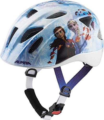 Alpina XIMO Disney - Leichter Sicherer Bruchfester Disney Fahrradhelm Mit Optionalen LED-Licht Für Kinder Frozen II Gloss 47-51 cm