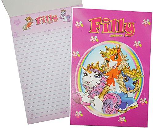 alles meine.de GmbH Schreibblock   Pferd liniert A 5   rosa pink Kinder Kind Unicorn Einhorn   Notizblock für Kinder Mädchen   Block Notizzettel Schule Schulanfang   Einh..